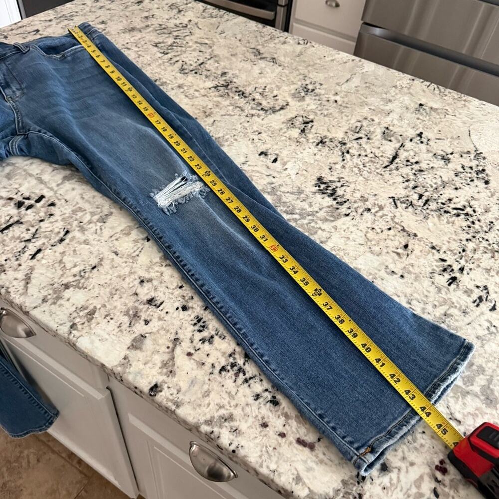 Judy Blue Mid Rise Pocket Tooling Knee Destroy Bootcut Jeans 22W JB82264MD-PL - Picture 12 of 16